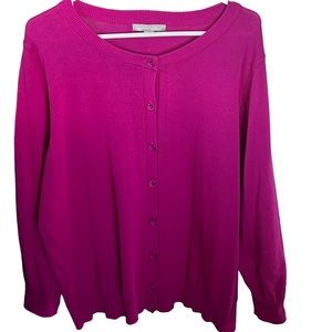 Woman Within fuchsia sweater NWOT